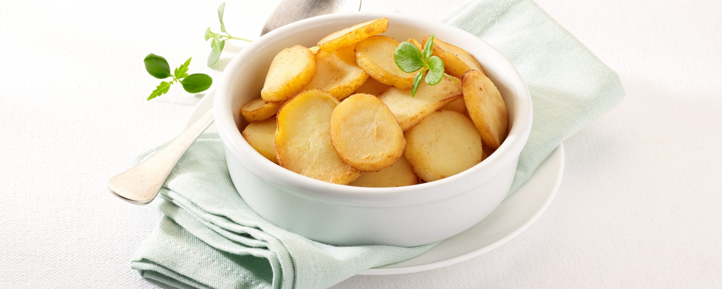 Organic potato slices