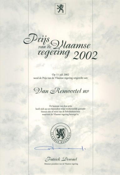 2002 - Prijs van de Vlaamse regering